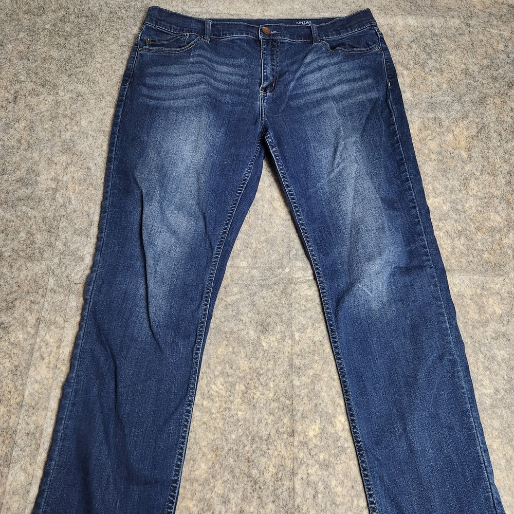 Mugsy Kinzies Jeans Men 38x31 Blue Medium Indigo Wash Denim Stretch Whiskers